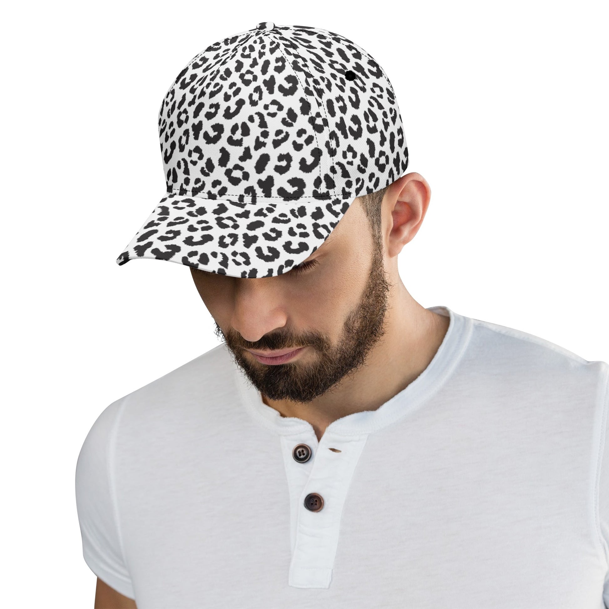 Leopard Hat | Black and White Print