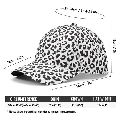 Leopard Hat | Black and White Print