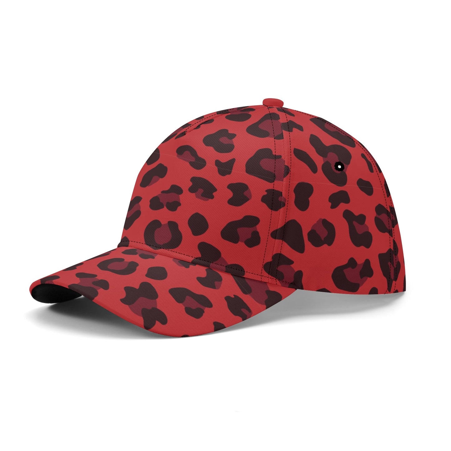 Leopard Hat | Red and Black Print