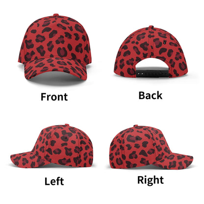 Leopard Hat | Red and Black Print