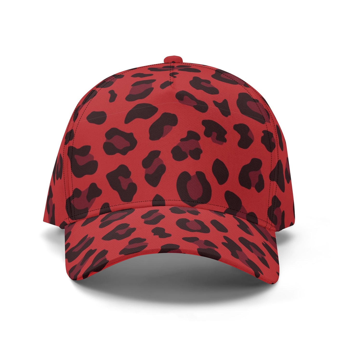 Leopard Hat | Red and Black Print