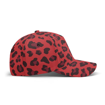 Leopard Hat | Red and Black Print