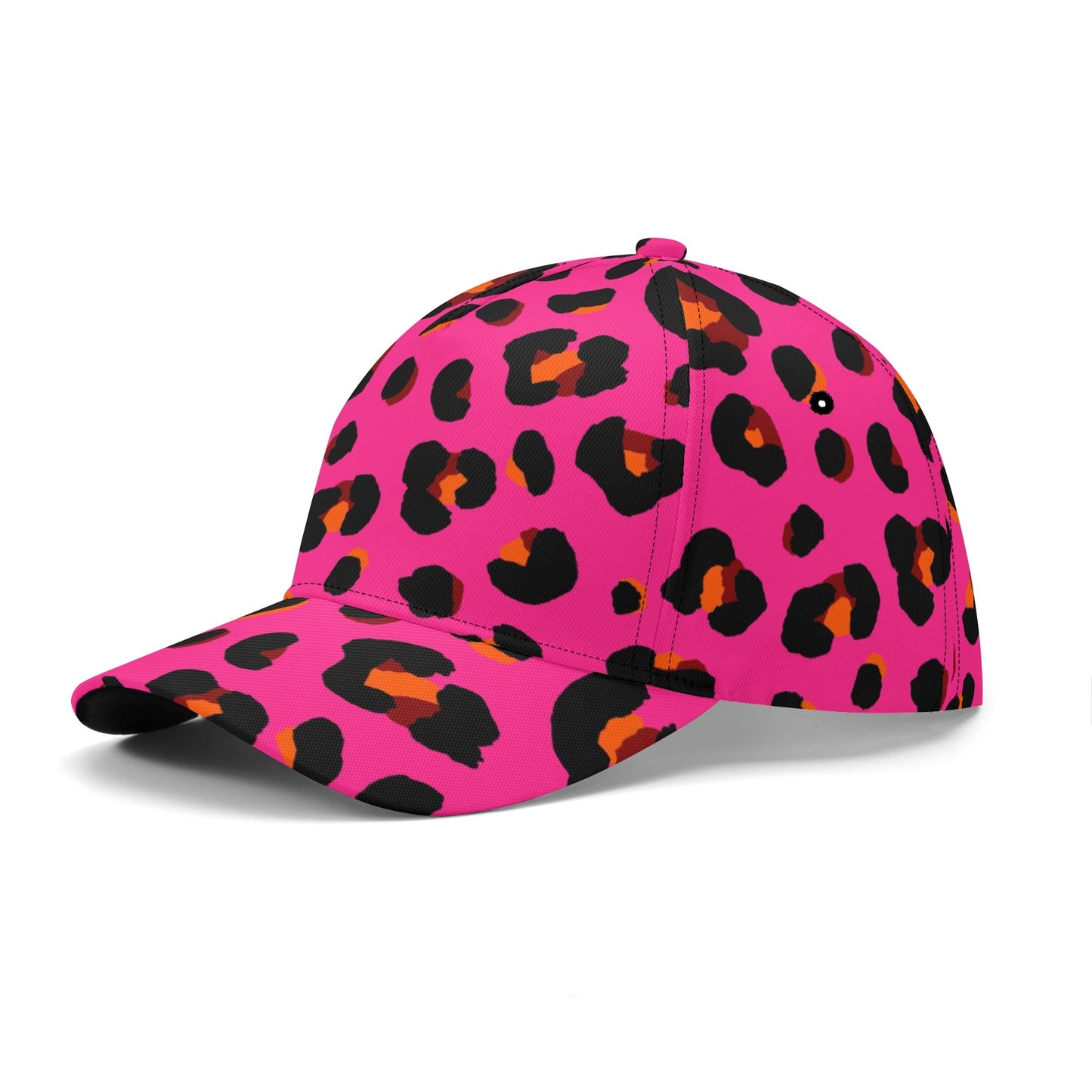 Leopard Hat | Cerise Pink, Orange and Black Print