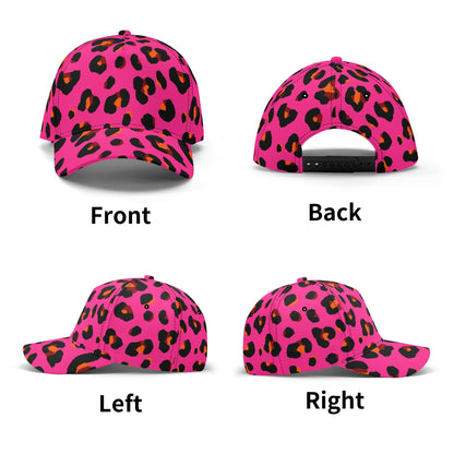 Leopard Hat | Cerise Pink, Orange and Black Print