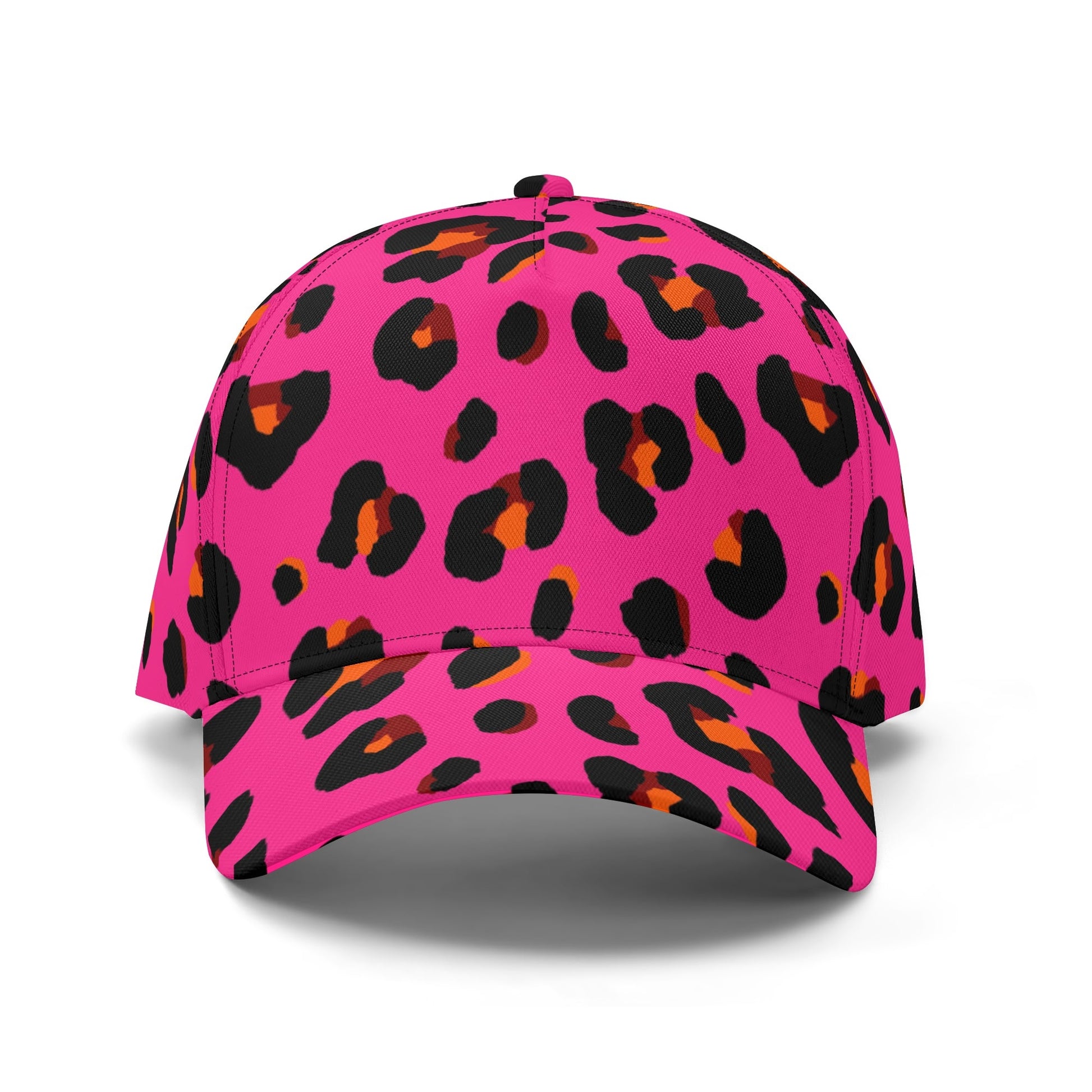 Leopard Hat | Cerise Pink, Orange and Black Print