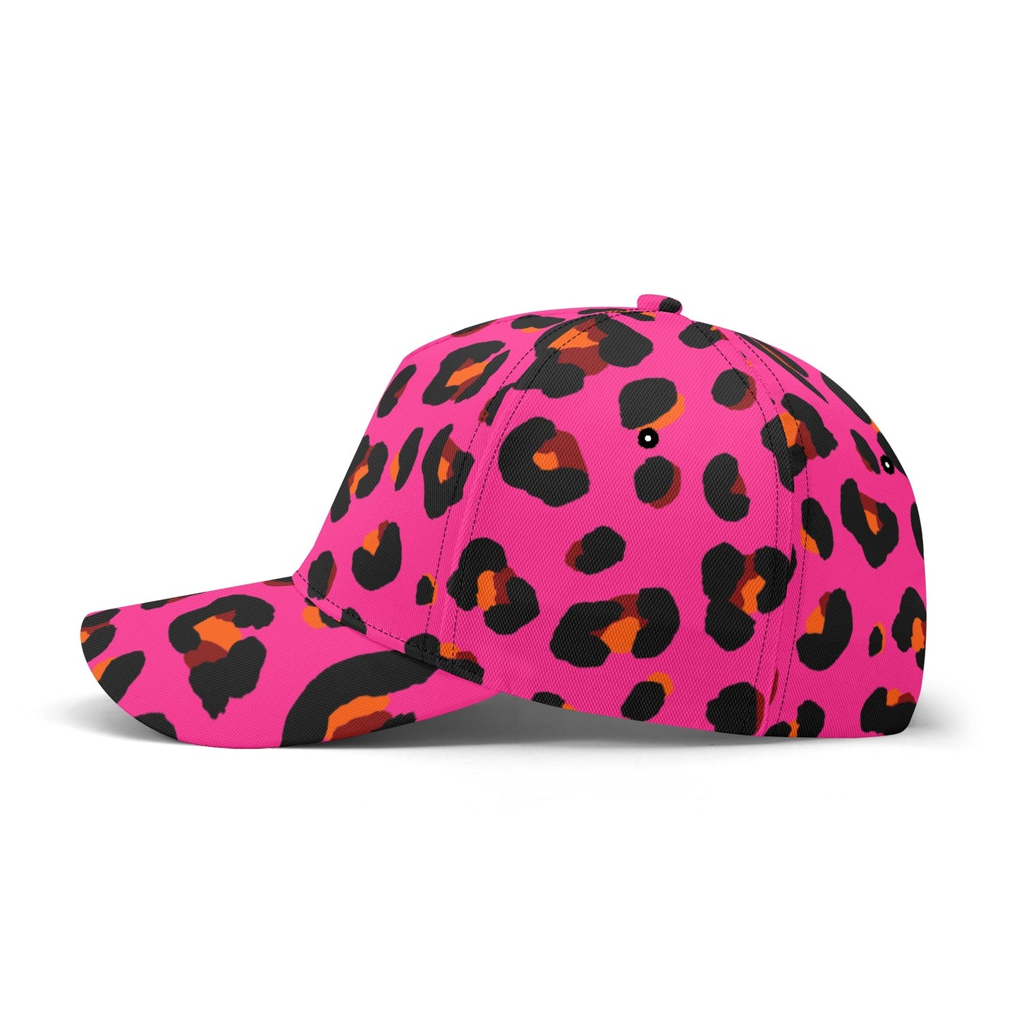 Leopard Hat | Cerise Pink, Orange and Black Print