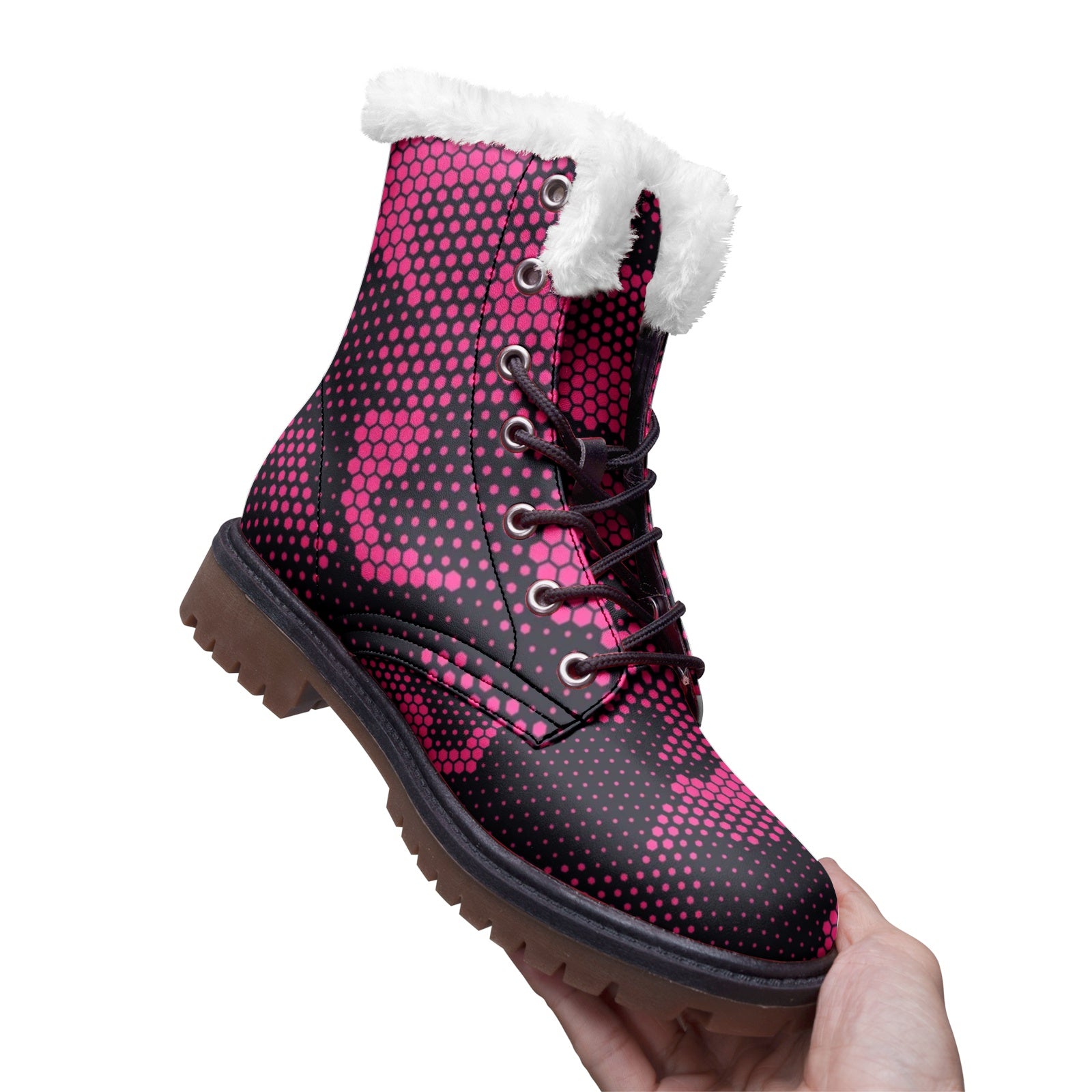 Snow Camo Boots | Digital Pink Camouflage