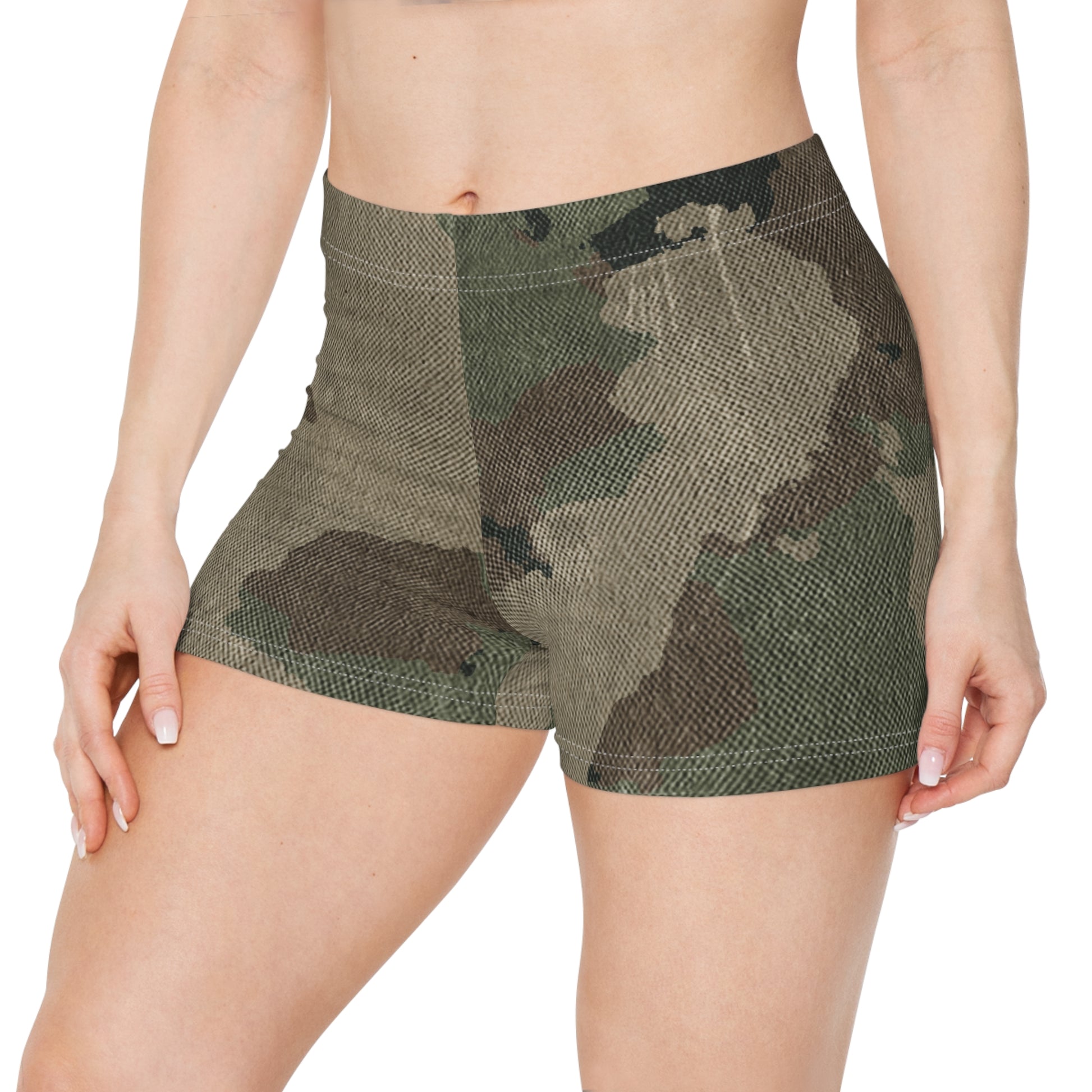 Women's Camo Shorts | Tight Fit | Dirty Brown Camouflage