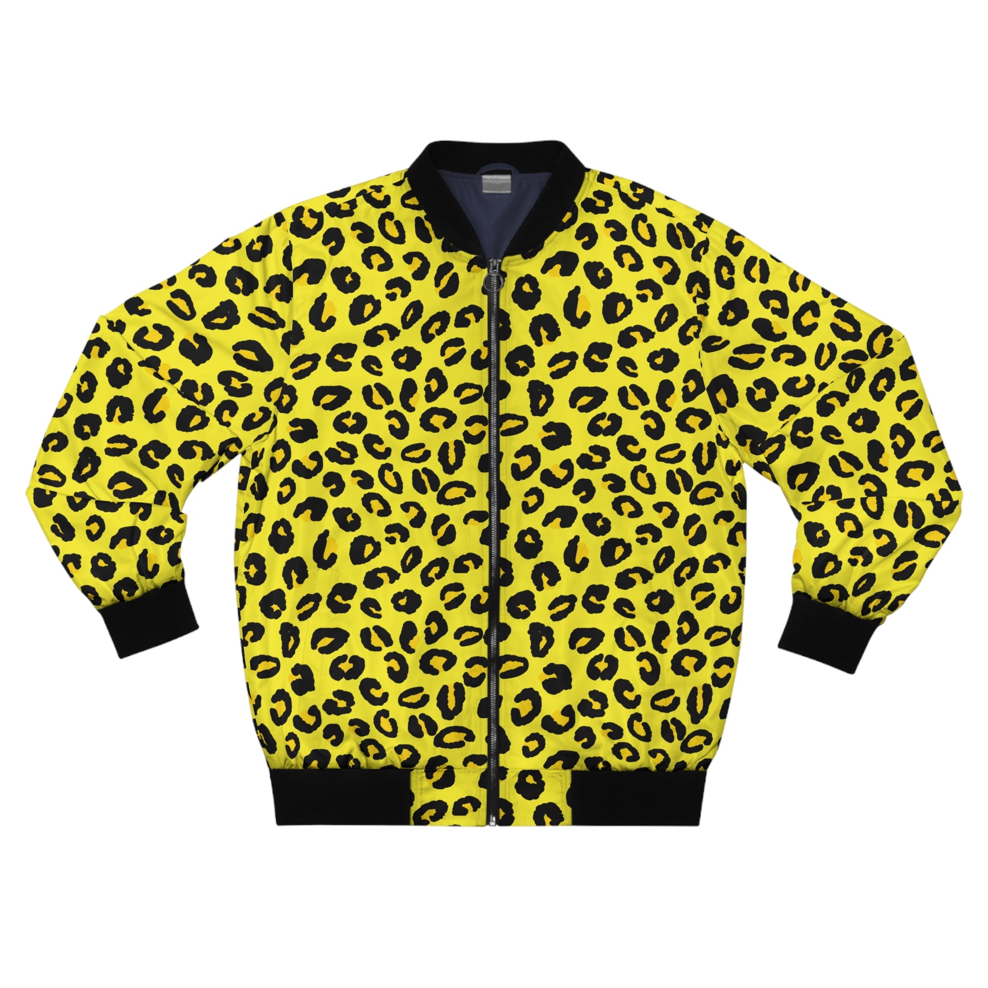 Leopard Jacket | Men's Classic Bomber | Yellow & Black