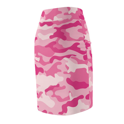 Camo Mini Skirt | Pencil Cut | Lavender Pink