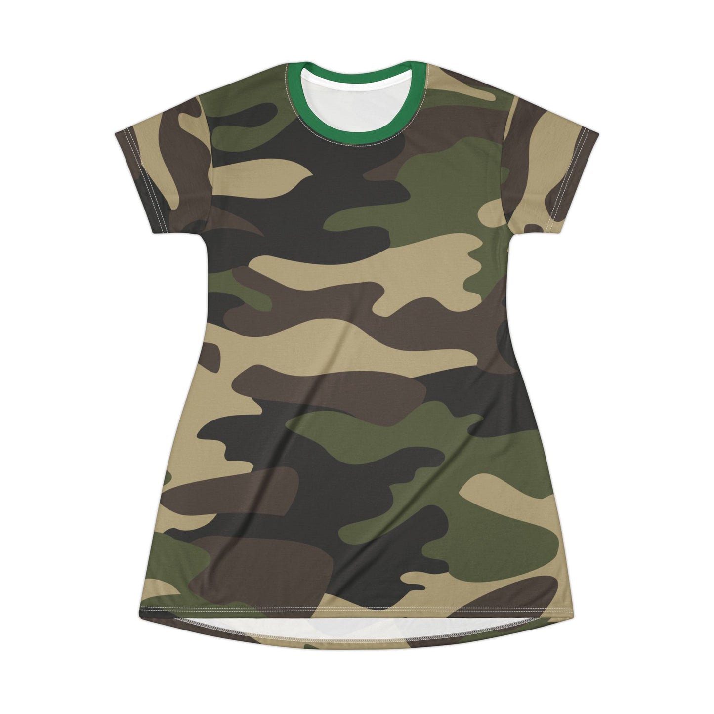 Camo T-Shirt Dress | Classic Green Camouflage