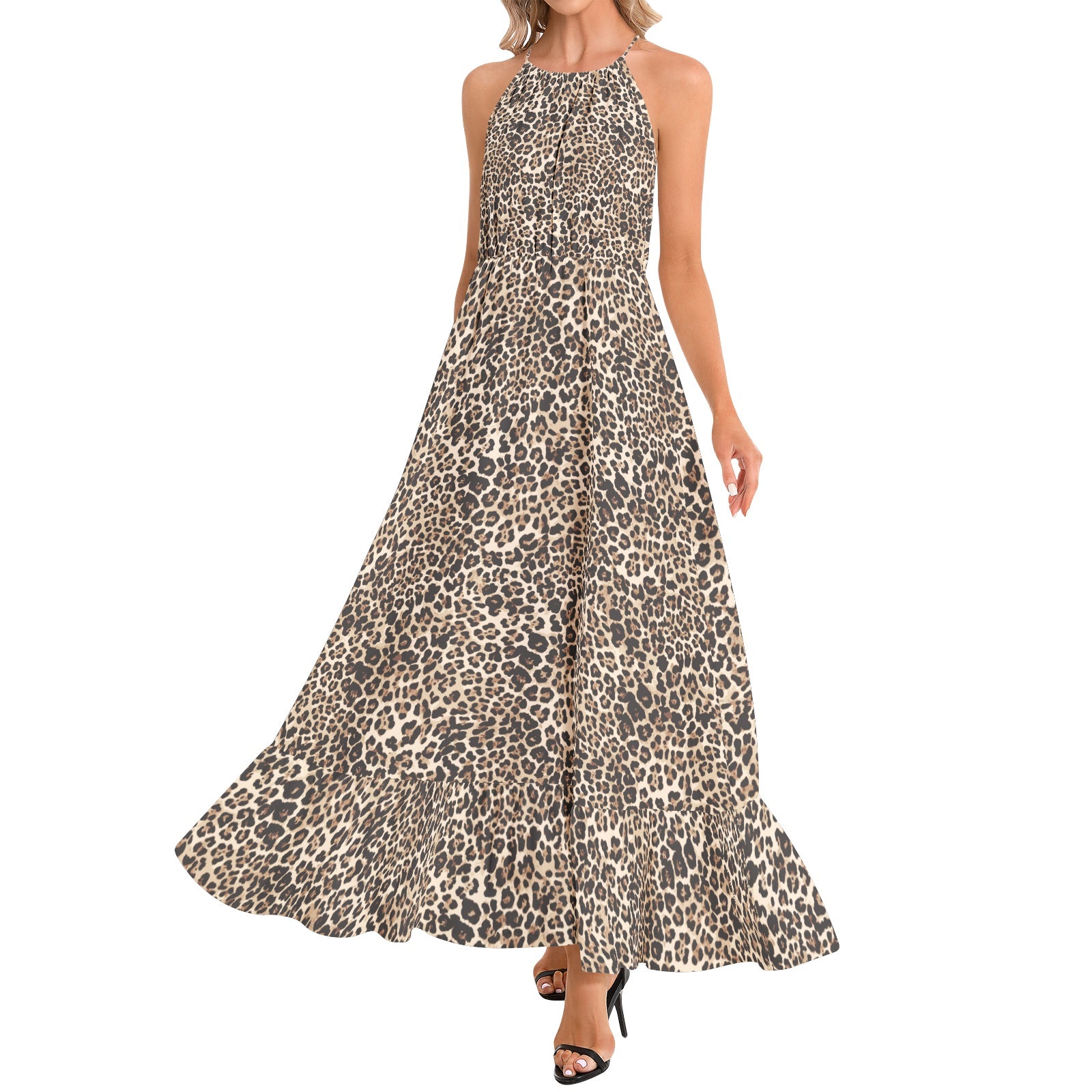 Leopard Maxi Dress | Classic Brown Print