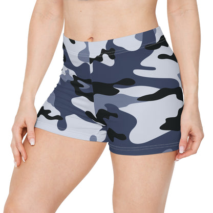 Women's Camo Shorts | Tight Fit | Light Blue Camouflage