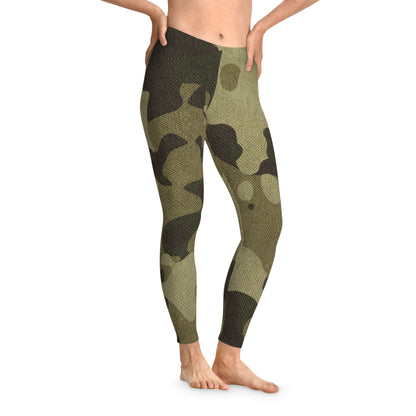 Green Camo Leggings For Women | Mid Waist Fit