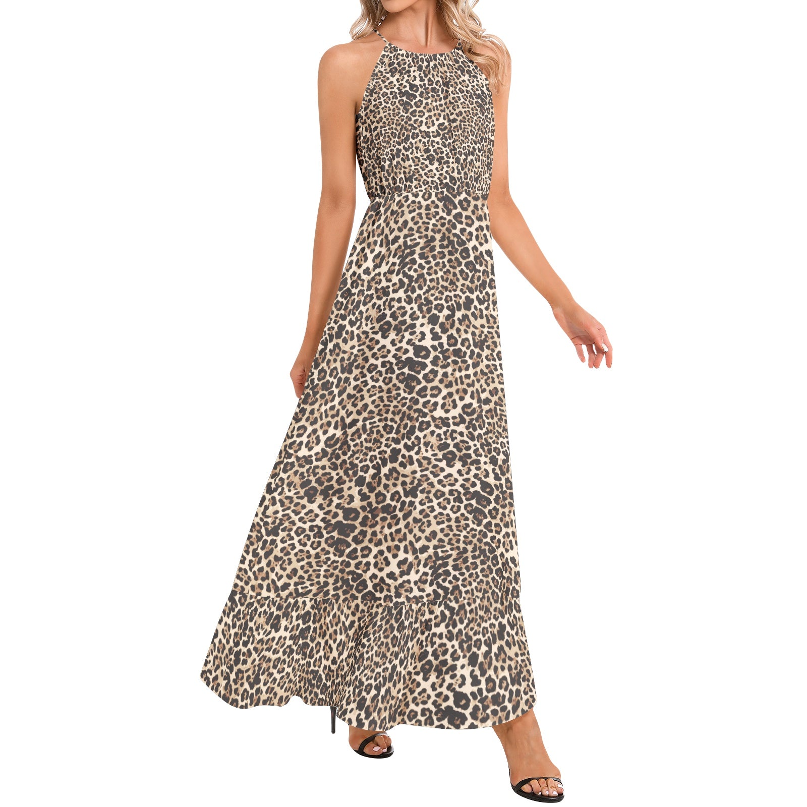 Leopard Maxi Dress | Classic Brown Print