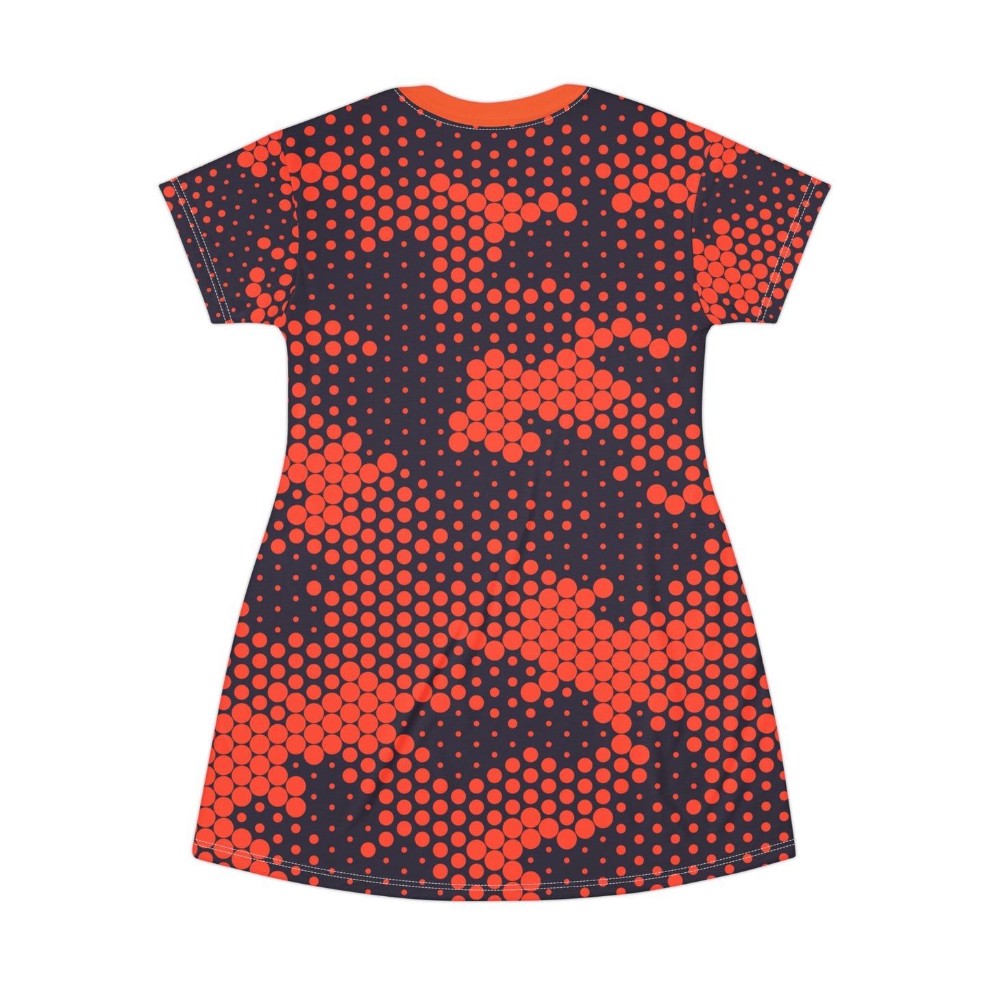 Camo T-Shirt Dress | Orange and Blue Digital Camouflage