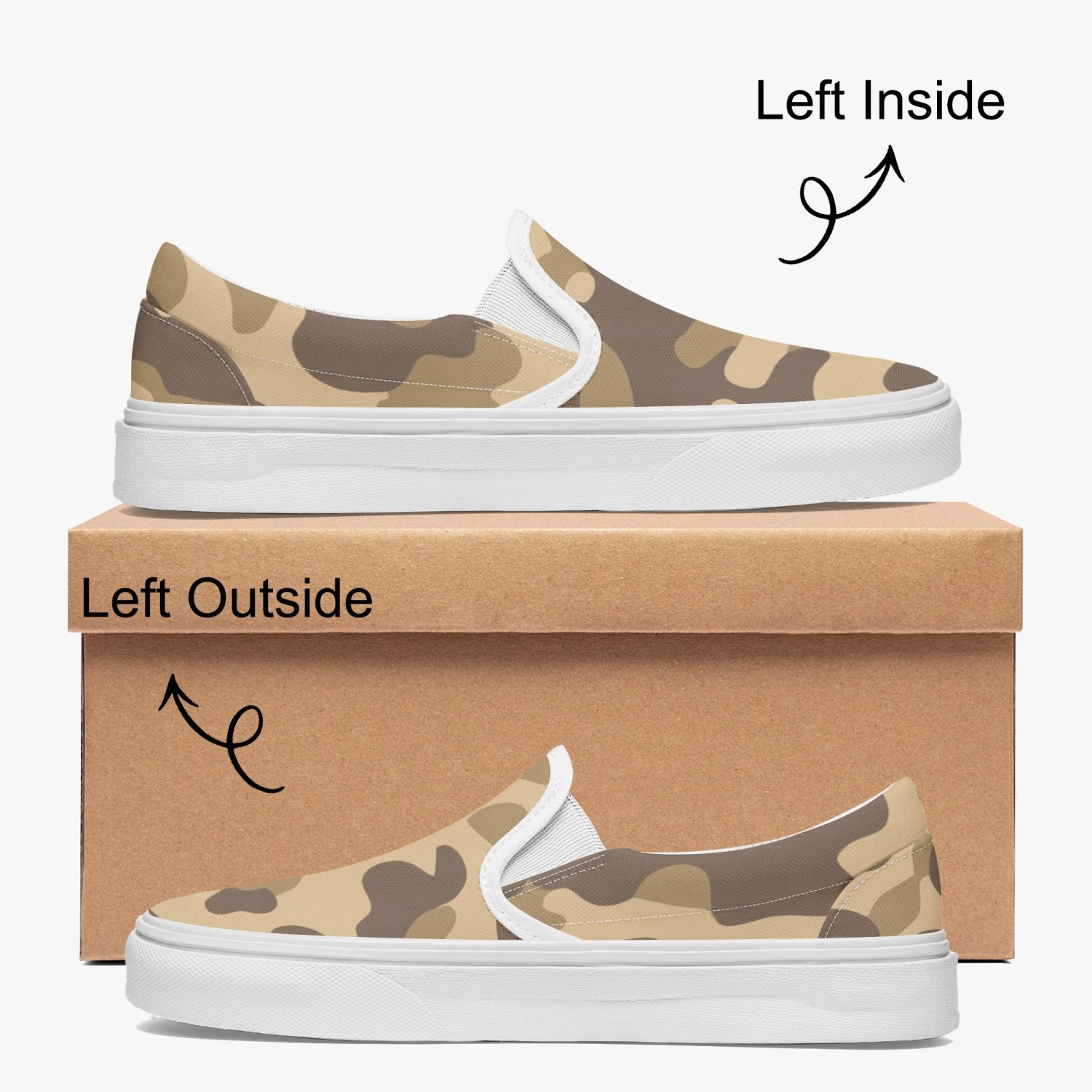 Camo Slip-On Shoes | Khaki Camouflage