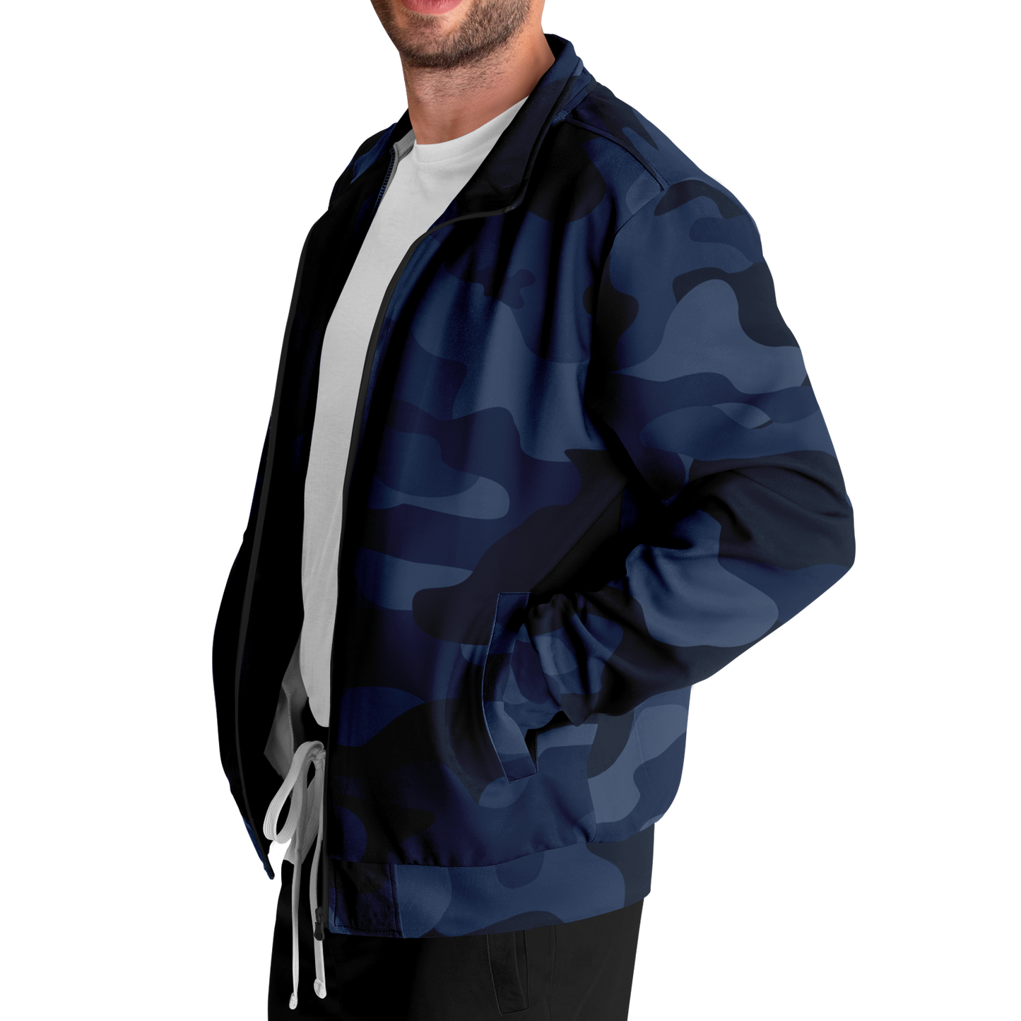 Camo Track Jacket | Deep Blue Camouflage