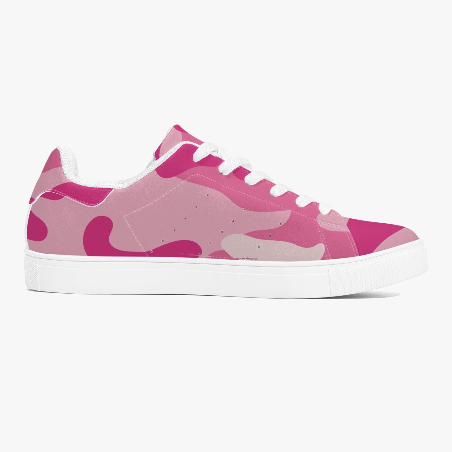 Camo Sneakers | Classic Low-Top Leather | Lavender Pink