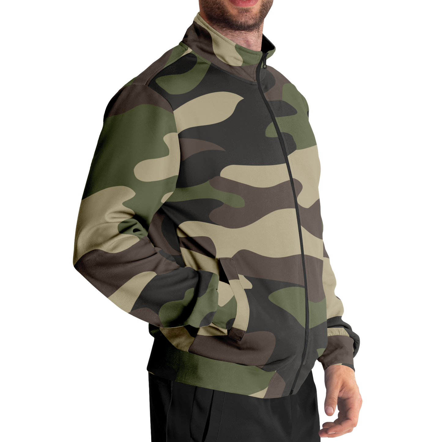 Camo Track Jacket | Classic Green Camouflage