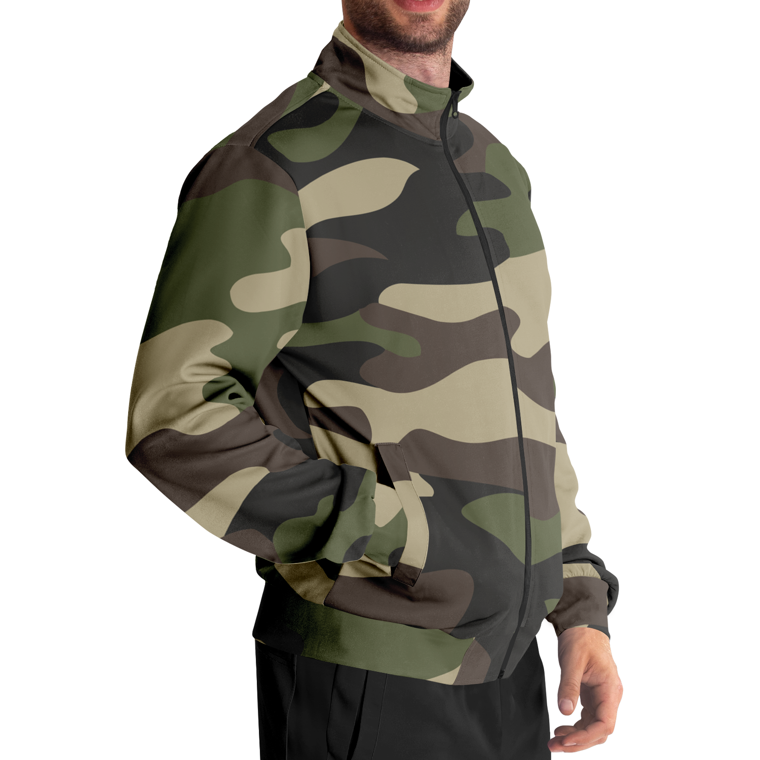 Camo Track Jacket | Classic Green Camouflage