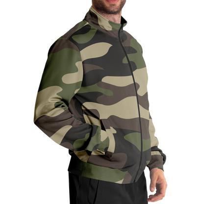 Camo Track Jacket | Classic Green Camouflage