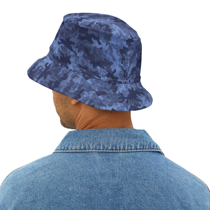 Camo Bucket Hat | Denim Blue Camouflage