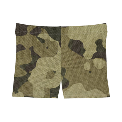 Women's Camo Shorts | Tight Fit | Green Fabric Camouflage