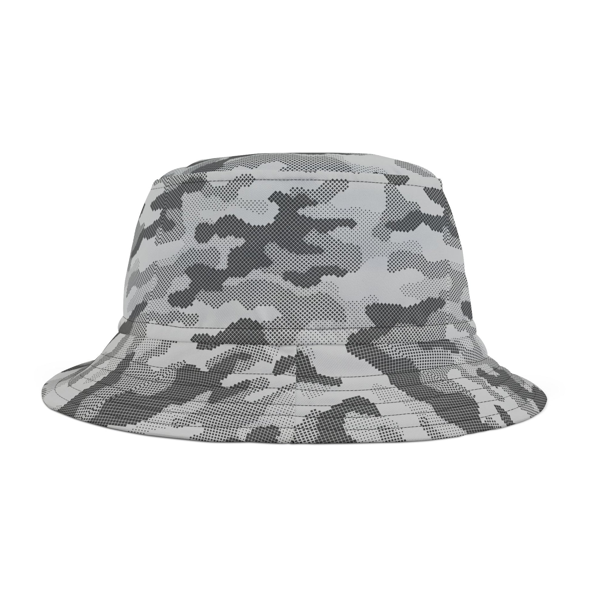 Camo Bucket Hat | Black & White Digital Camouflage