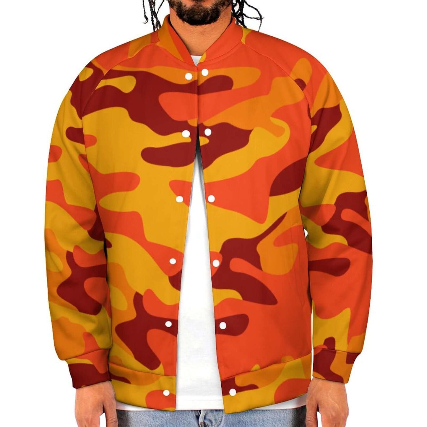 Men's Camo Jacket | Orange & Red Camouflage