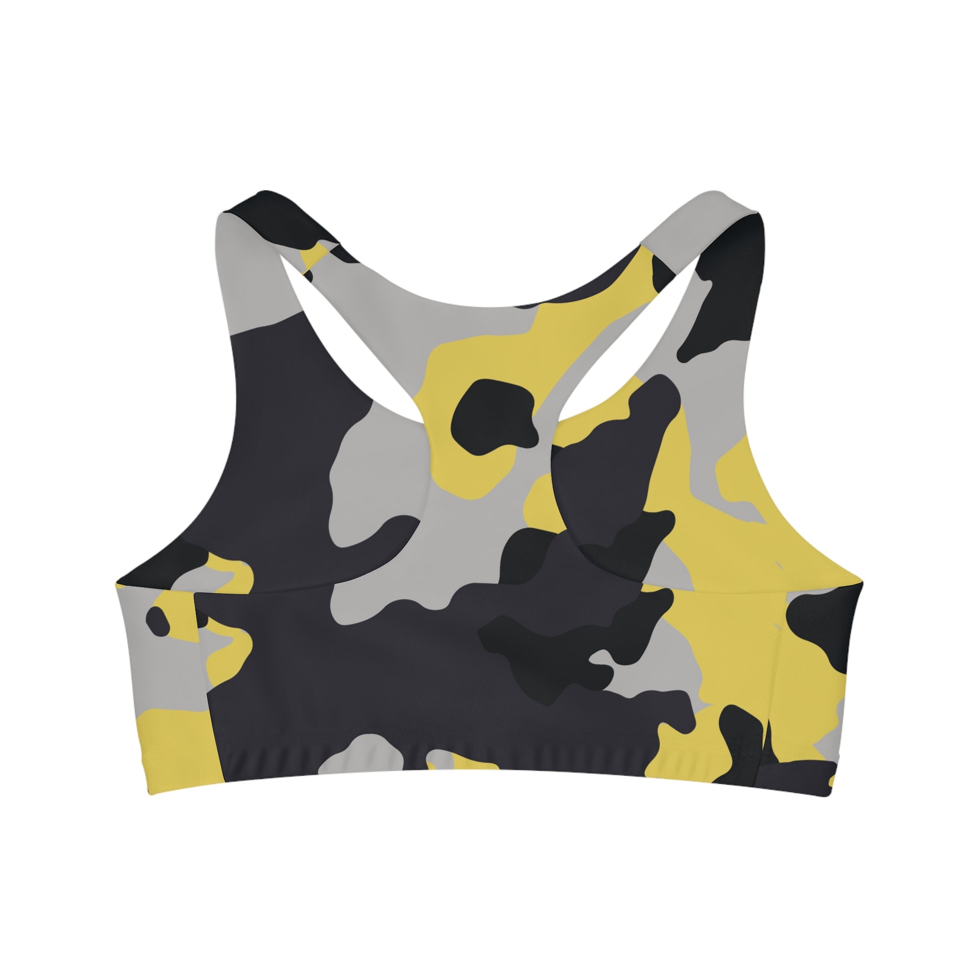 Camo Bra | Yellow, Black, and Silver Sports Camouflage