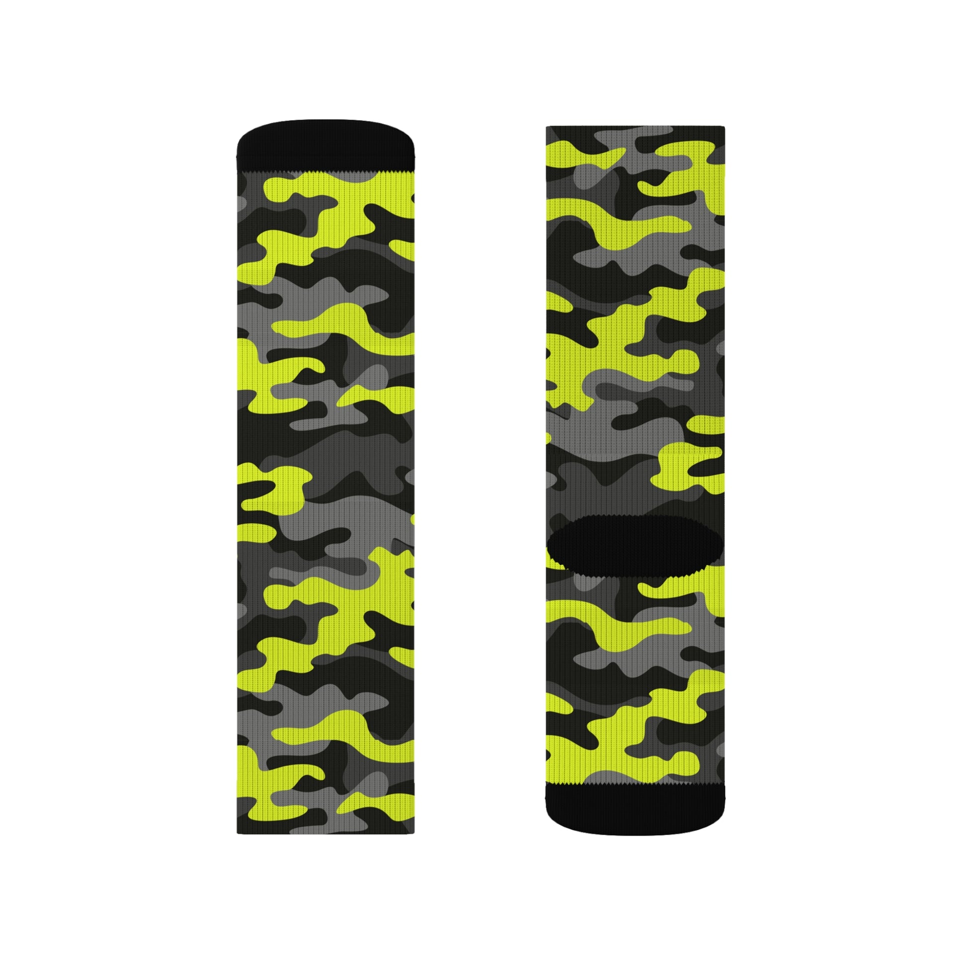 Camo Socks | Yellow, Black, and Gray Camouflage