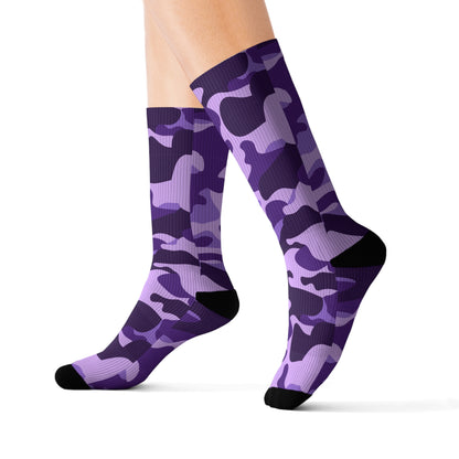 Camo Socks | Purple, Blue & Mauve Camouflage