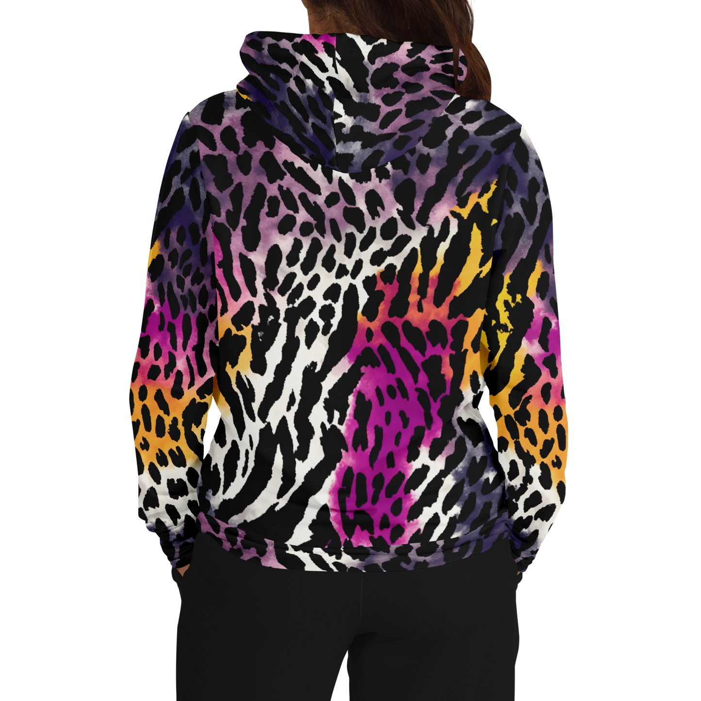 Leopard Hoodie | Bauhaus Magenta & White