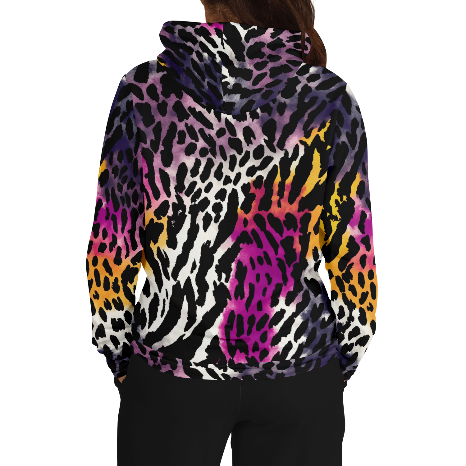 Leopard Hoodie | Bauhaus Magenta & White