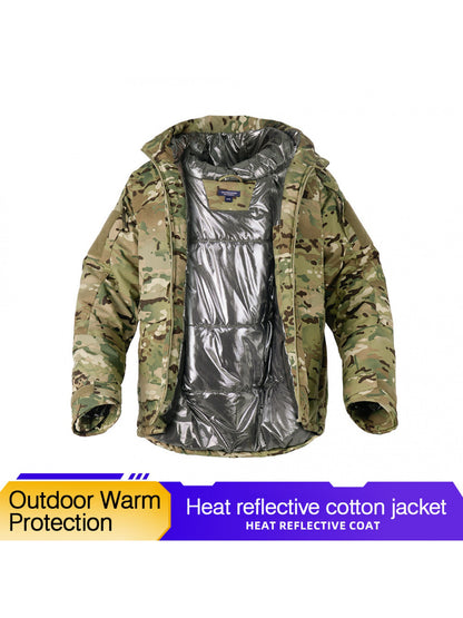 Winter Tactical Camo Coat: Cotton-Padded, Water-Repellent, Warm