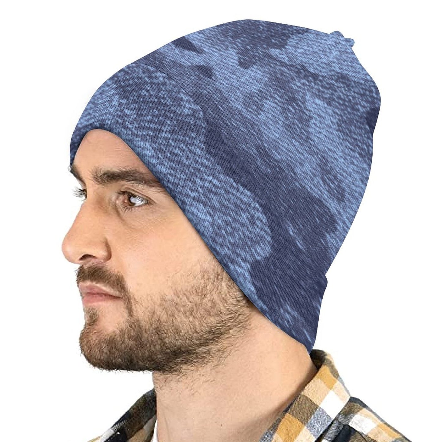 Camo Beanie | Denim Blue Camouflage