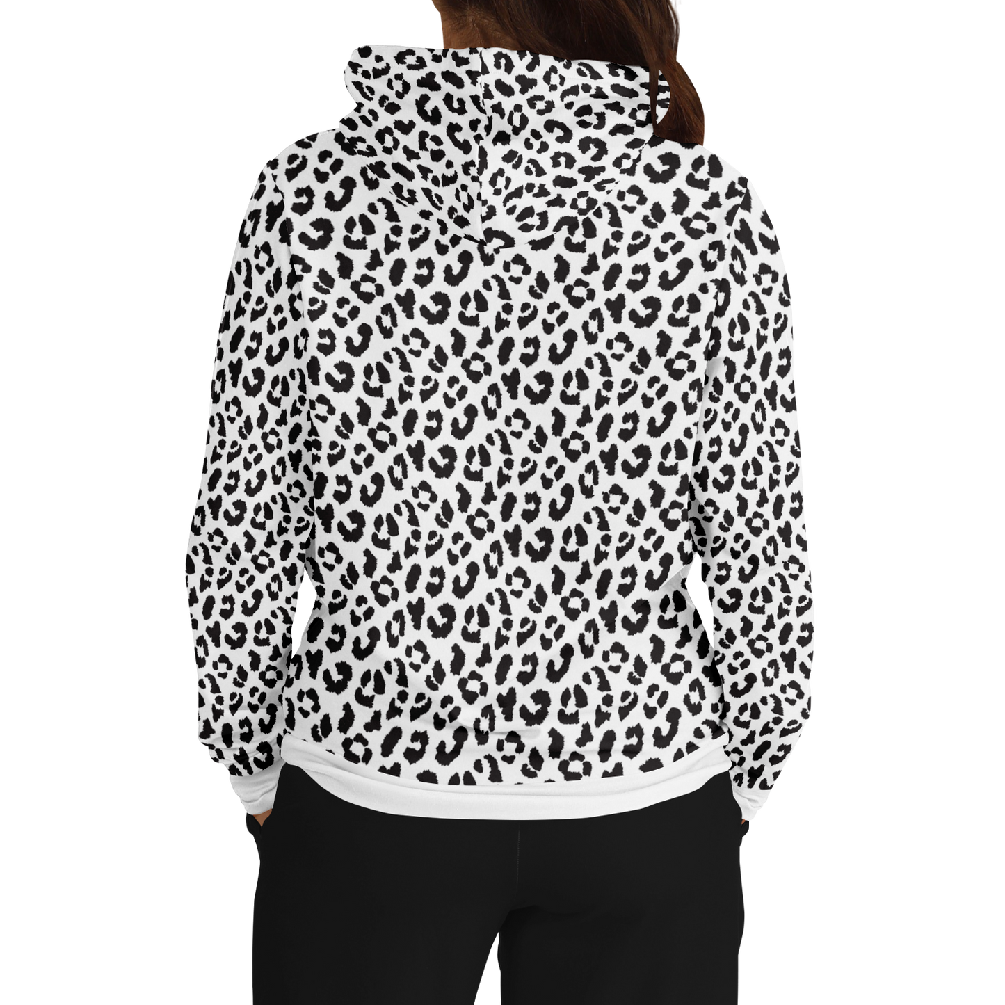 Leopard Hoodie | Black and White Pattern | Unisex