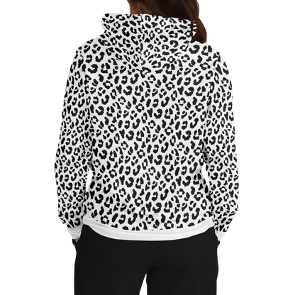 Leopard Hoodie | Black and White Pattern | Unisex