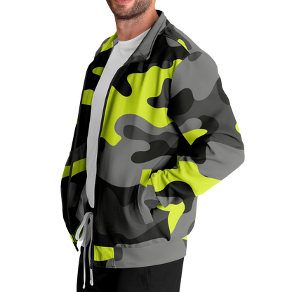 Camo Track Jacket | Black, Gray & Yellow Camouflage