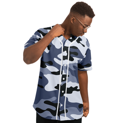 Camo Baseball Jersey | Light Blue Camouflage