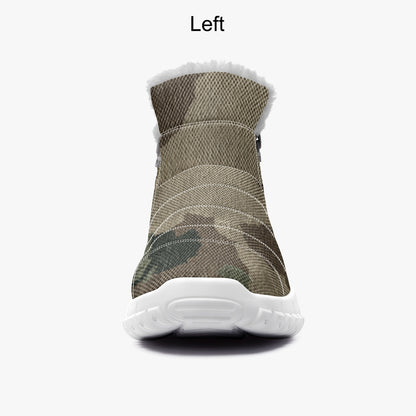 Camo Boots | Cotton-pad Fur Zipper Up | Dirty Brown