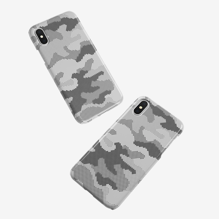 Camo Phone Case | iPhone | Gray Camouflage