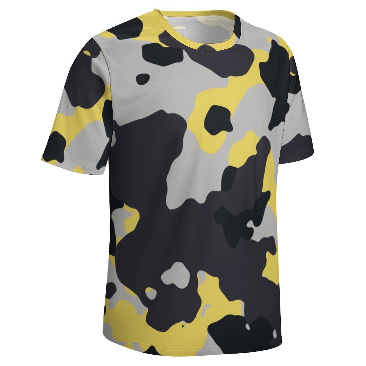 Camo Shirt | Yellow, Black & Silver Camouflage T