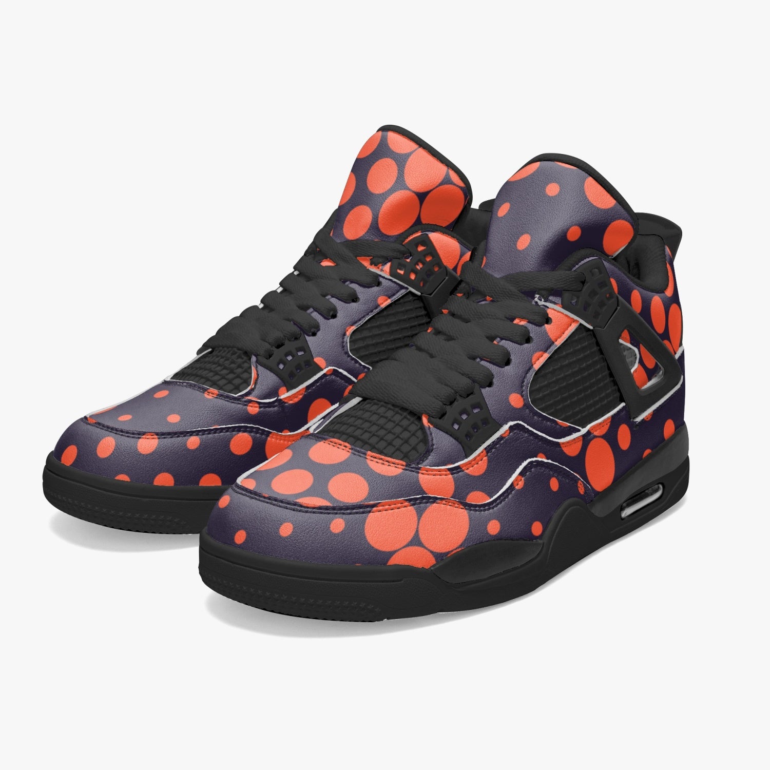 Camo Jordans AJ4 | Orange & Blue Digital Camouflage