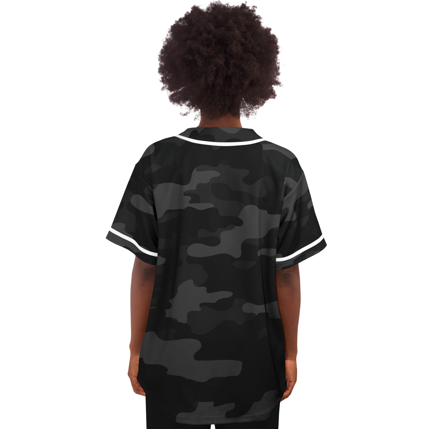 Camo Baseball Jersey | Black Camouflage