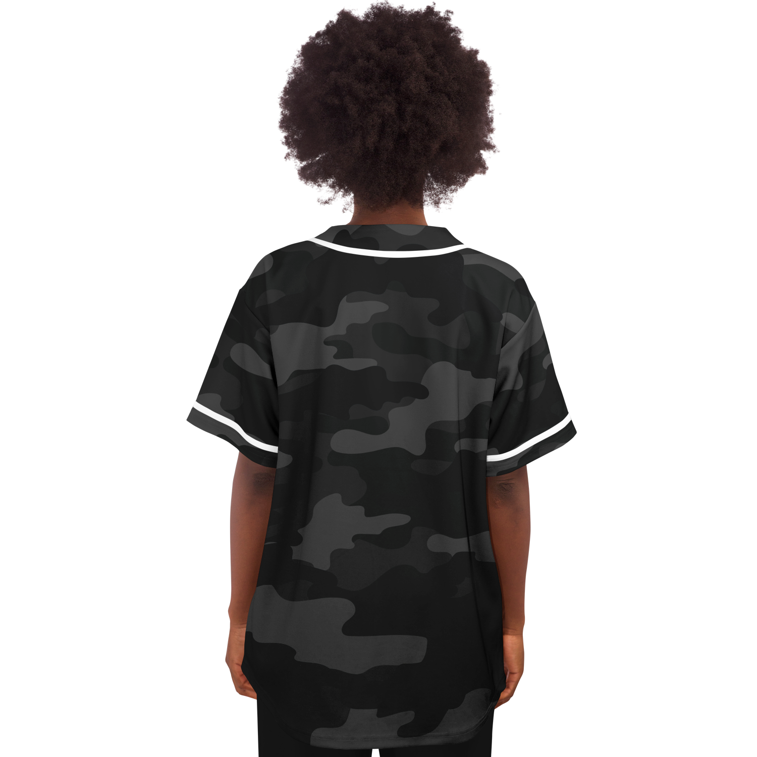 Camo Baseball Jersey | Black Camouflage