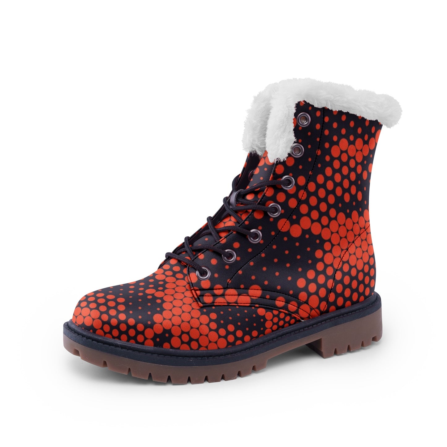 Snow Camo Boots | Orange and Blue Digital Camouflage