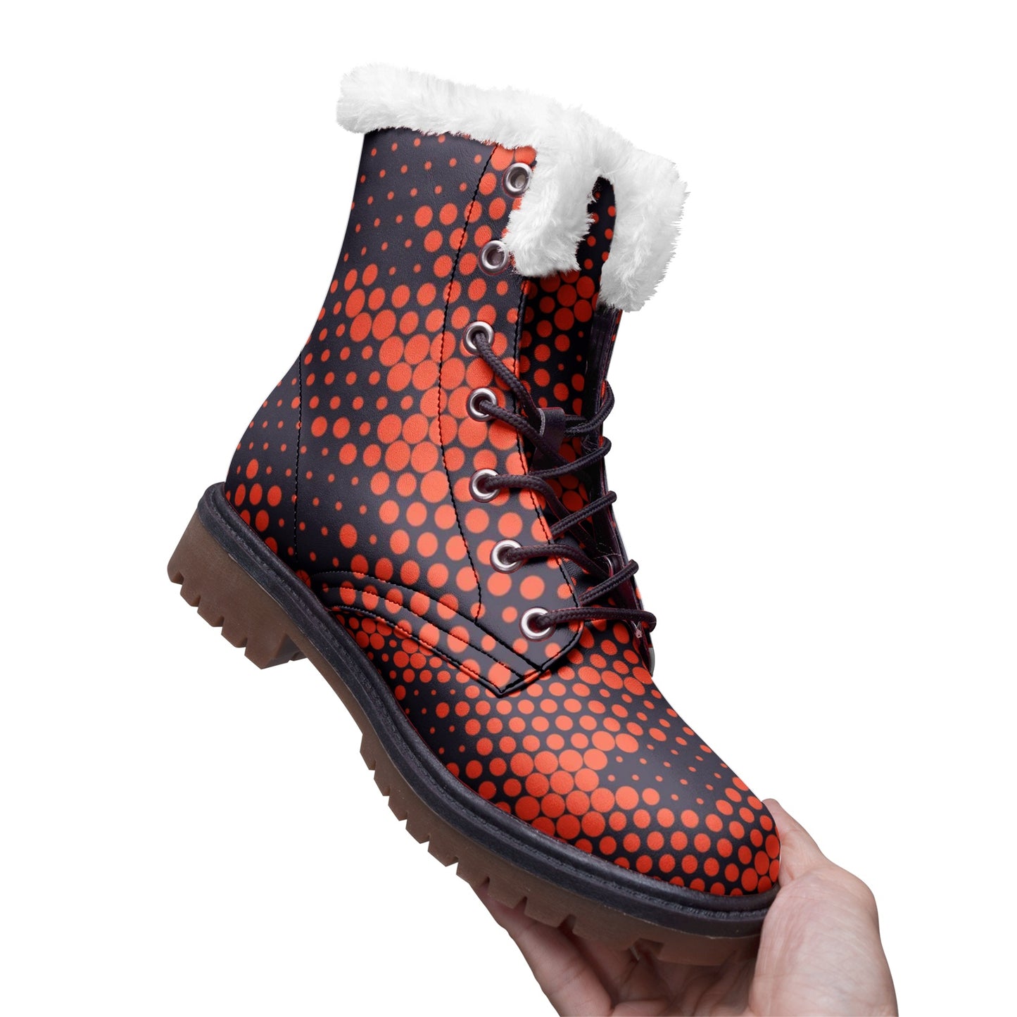 Snow Camo Boots | Orange and Blue Digital Camouflage