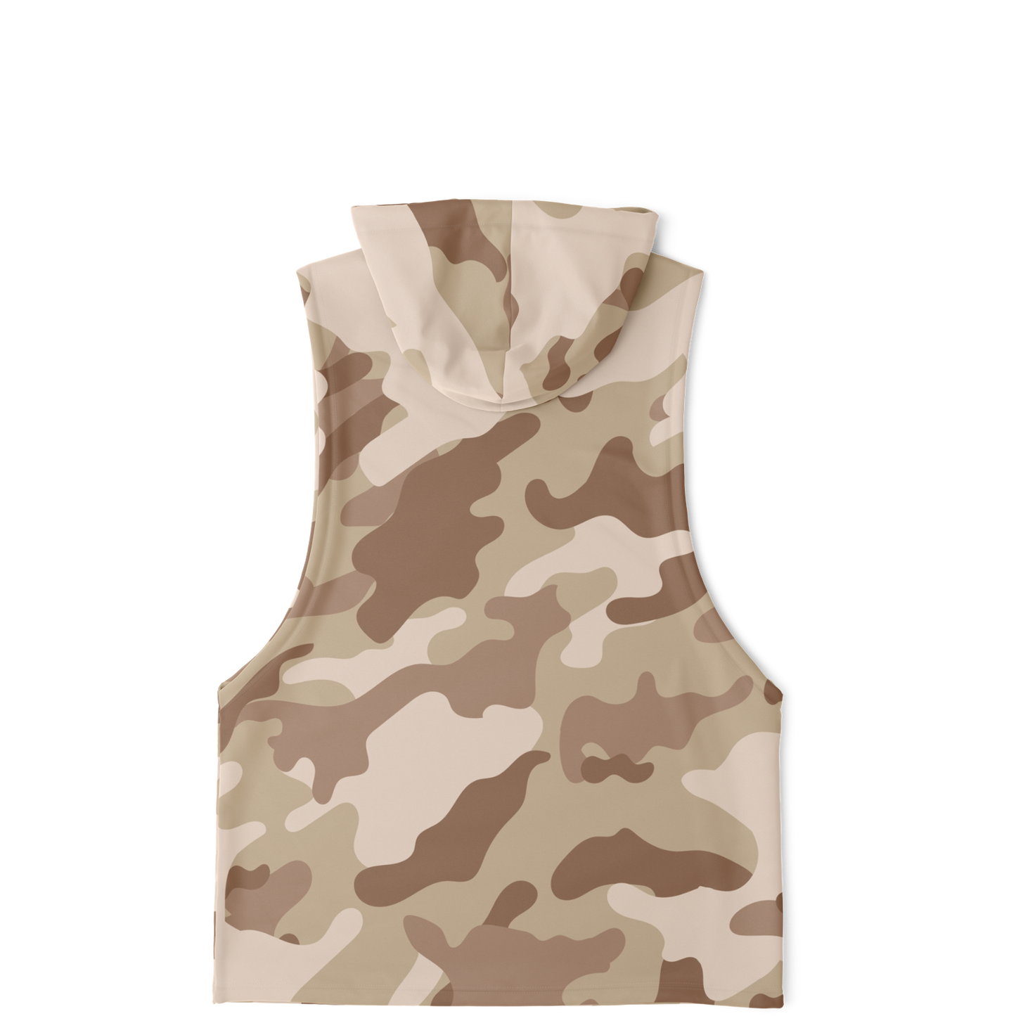 Sleeveless Hoodie | Brown Desert Camouflage